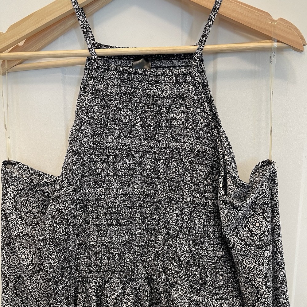 Trixxi Navy White Medallion Print Drop Shoulder Mini Dress Boho Festival Women S - Picture 2 of 8